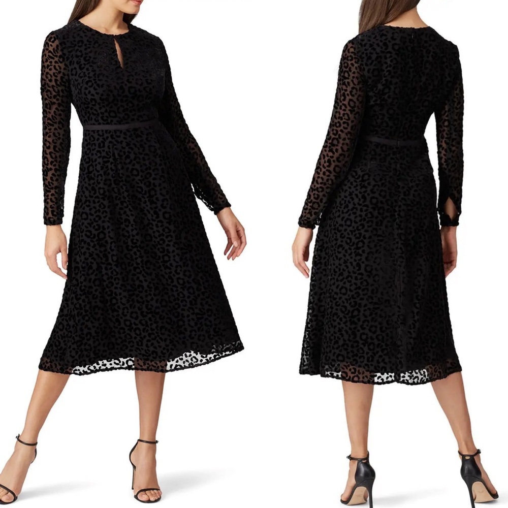 Boden Leopard Grossgrain Burnout Dress Size 4